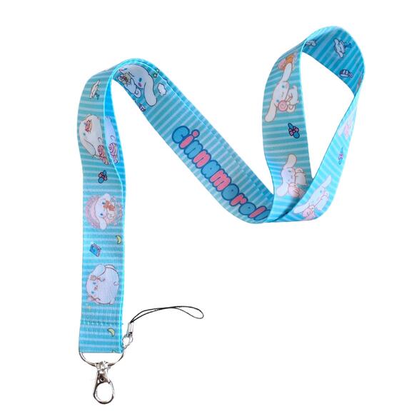 Anime Sanrio Hello Kitty Cinnamonroll Neck Strap Blue Fabric One Size Lanyard - Picture 1 of 6